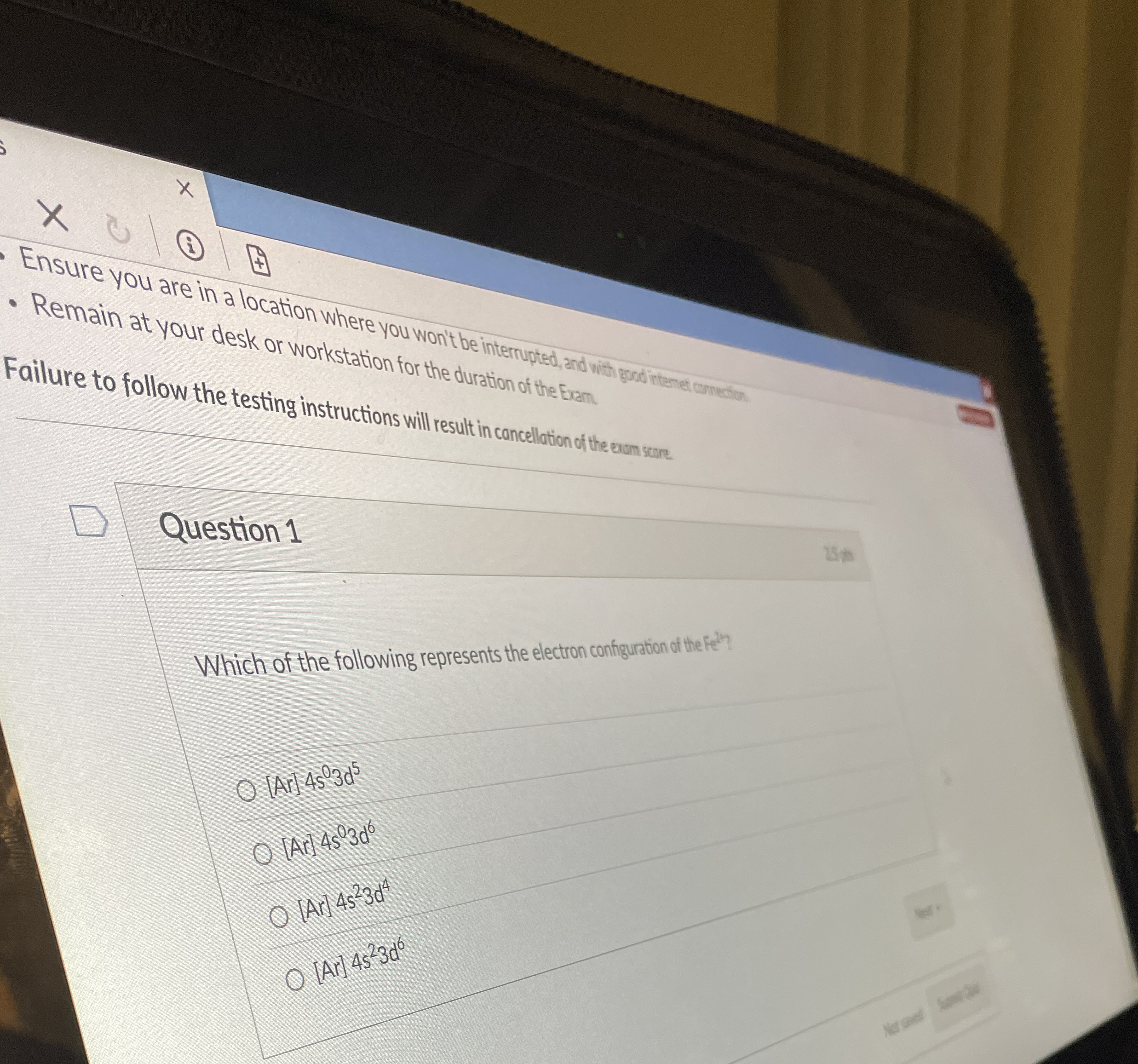 Remain at your desk or workstation for the