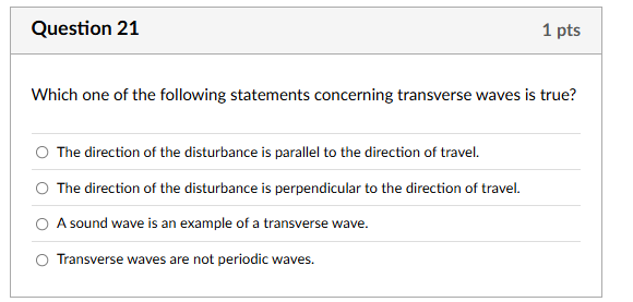 Question 2 1 Which one of the following