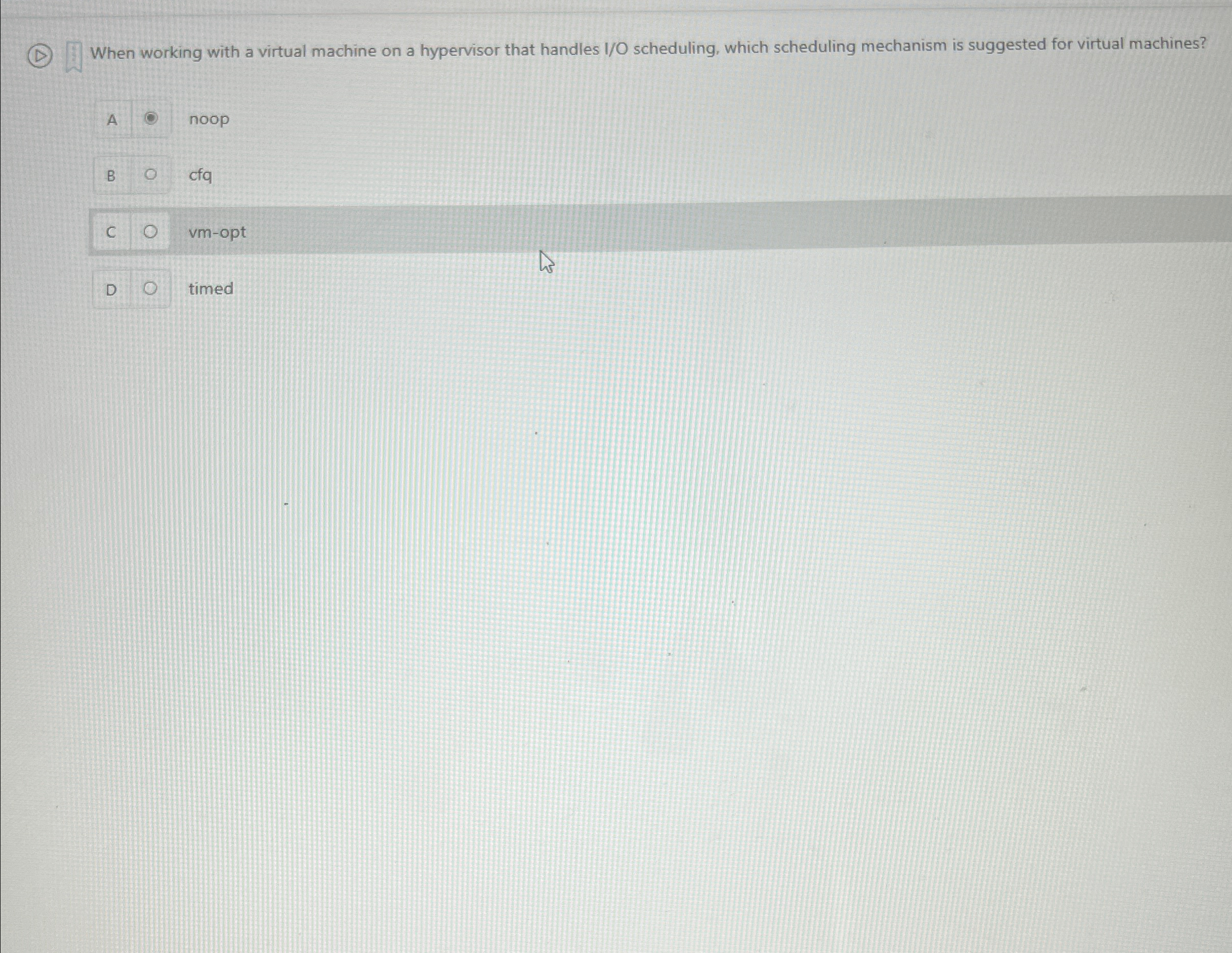 When working with a virtual machine on a