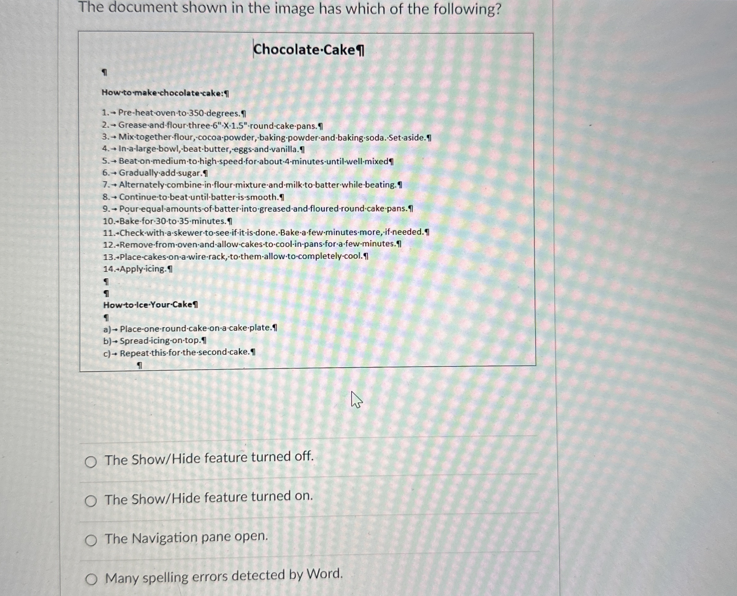 The document shown in the image has which of the