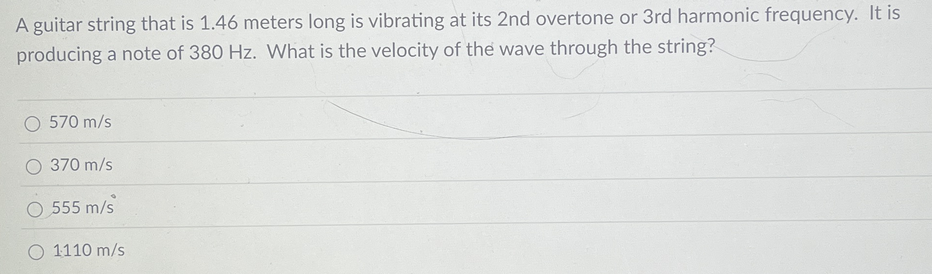A guitar string that is 1 . 4 6 meters long is