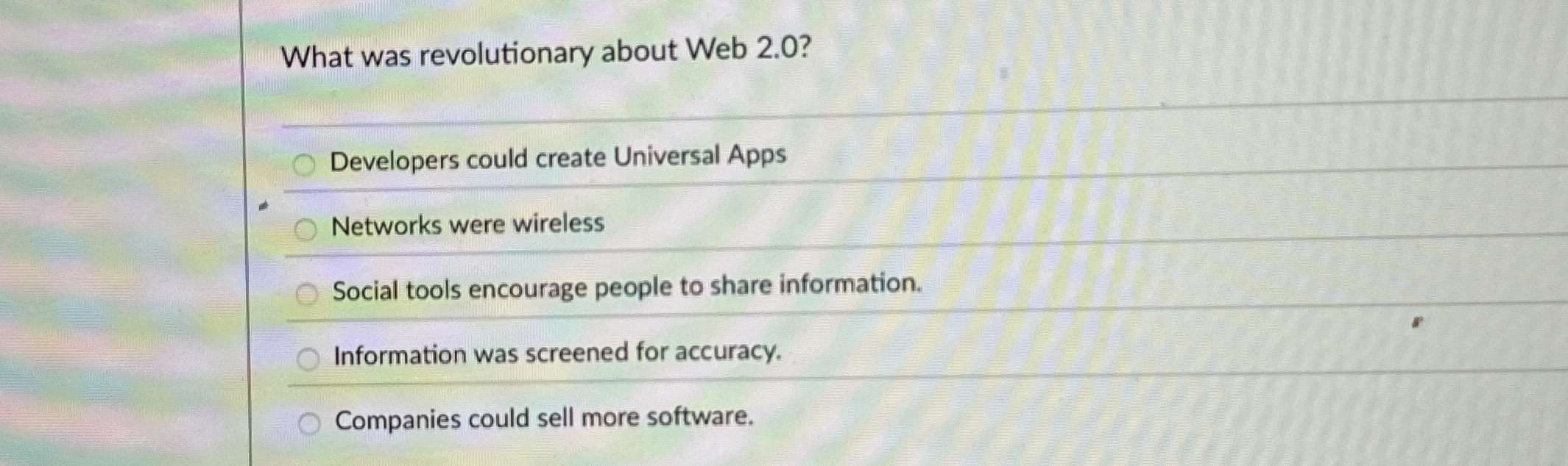 What was revolutionary about Web 2 . 0 ?