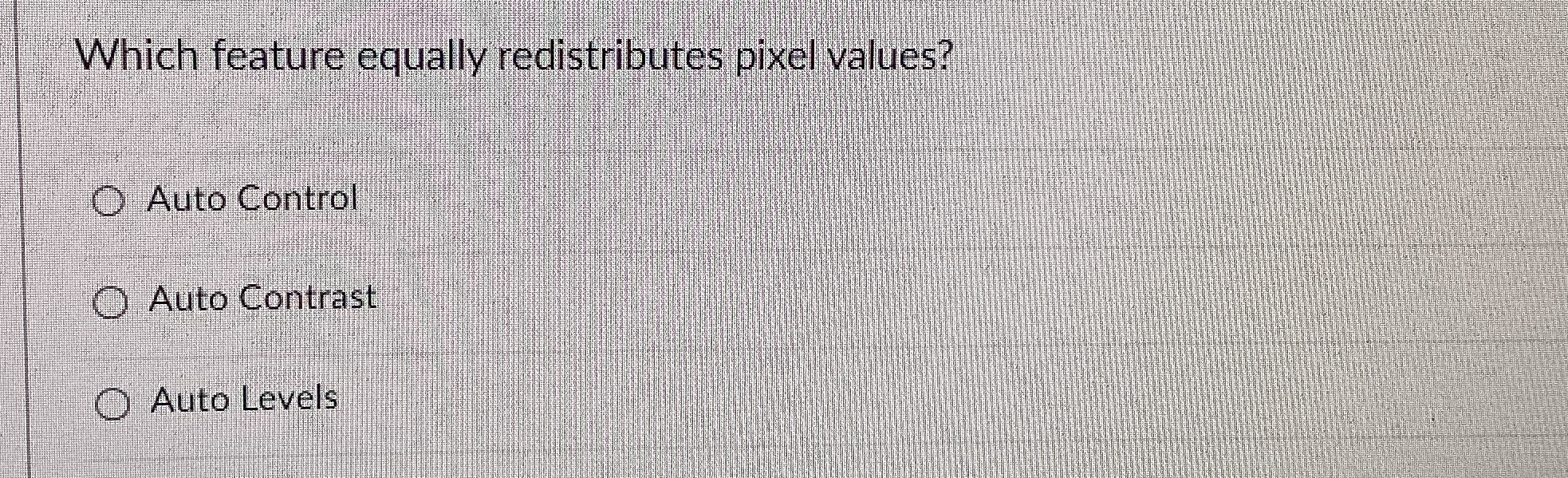 Which feature equally redistributes pixel values?