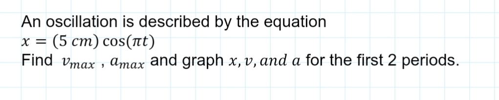 An oscillation is described by the equation x = (