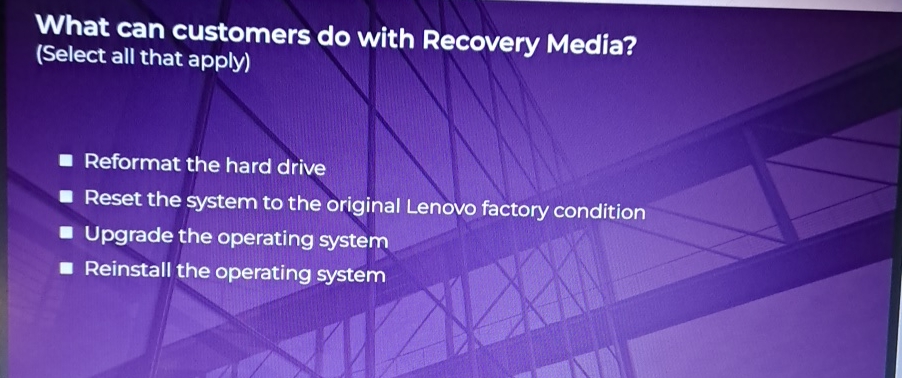 What can customers do with Recovery Media? (