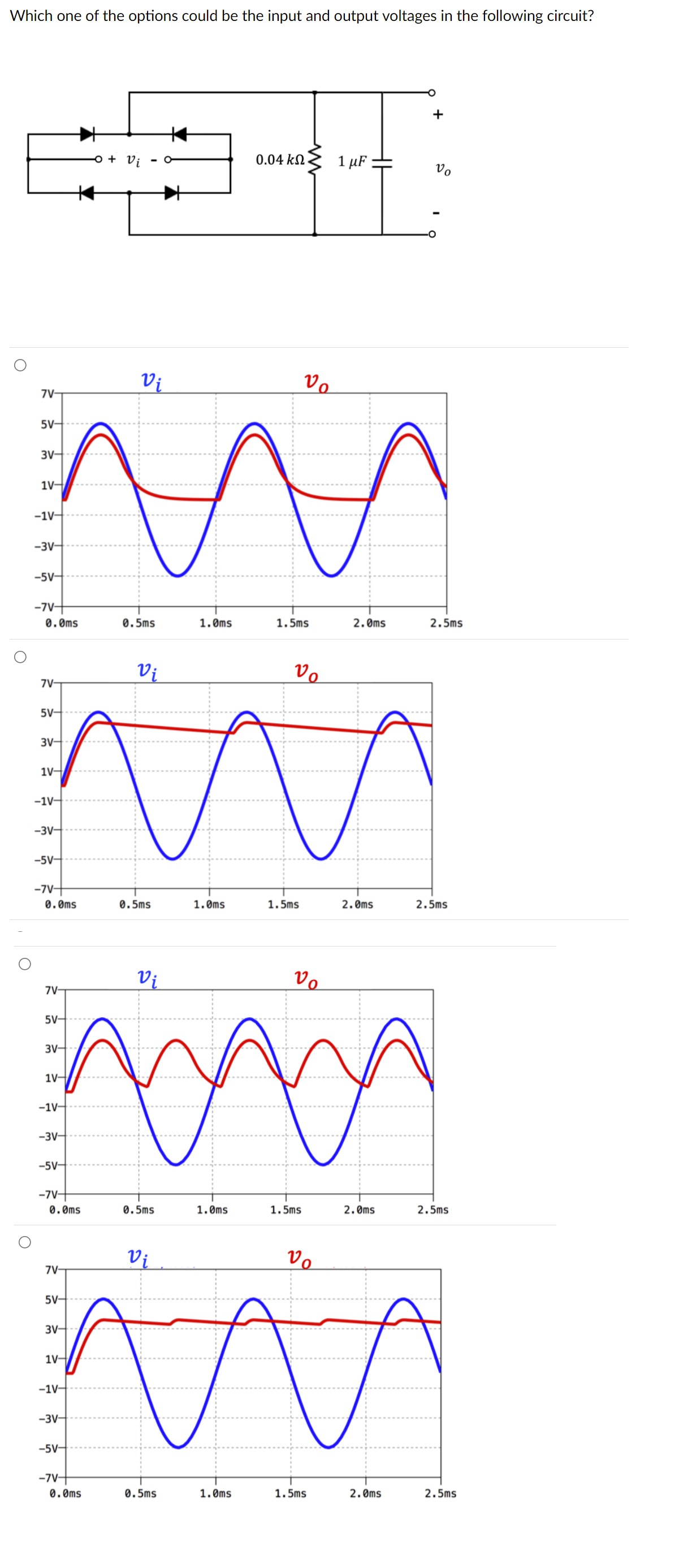 Which one of the options could be the input and