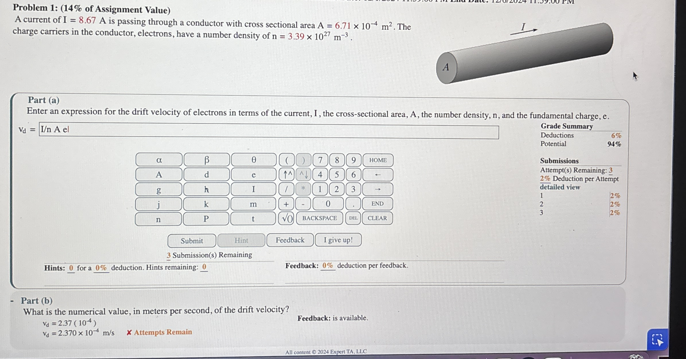 Problem 1 : ( 1 4 % of Assignment Value ) A