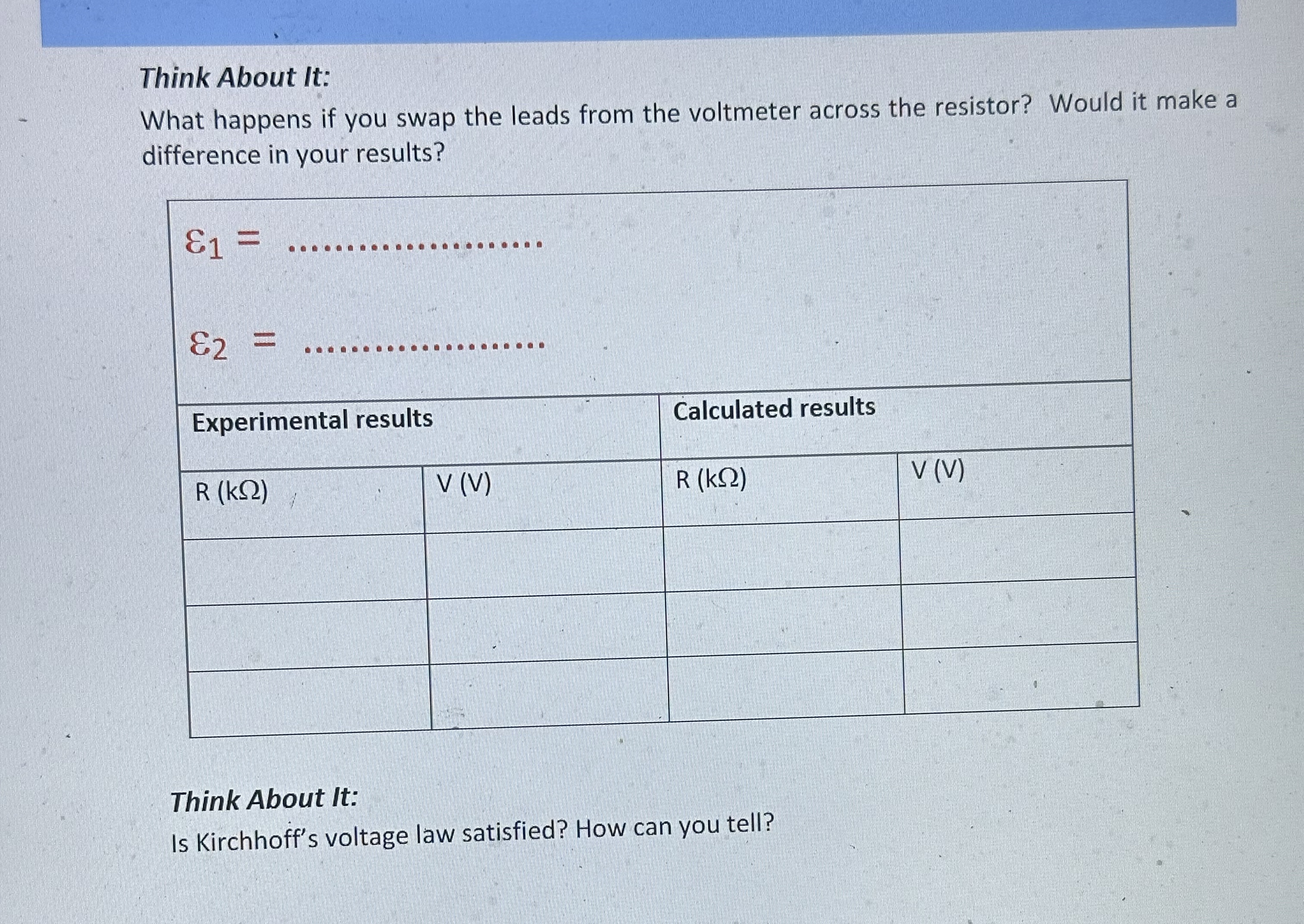 What happens if you swap the leads from the