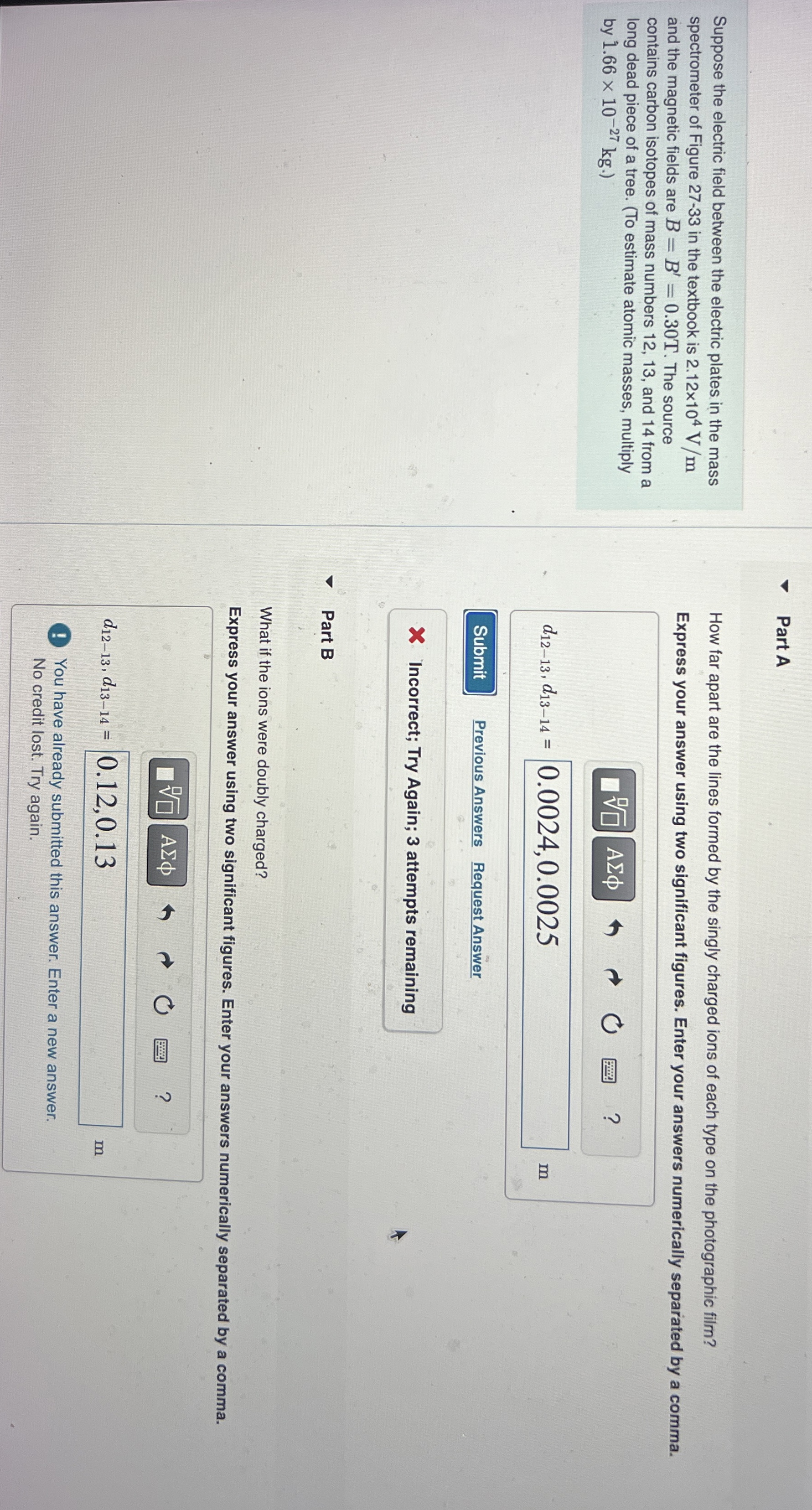 Part A Suppose the electric field between the