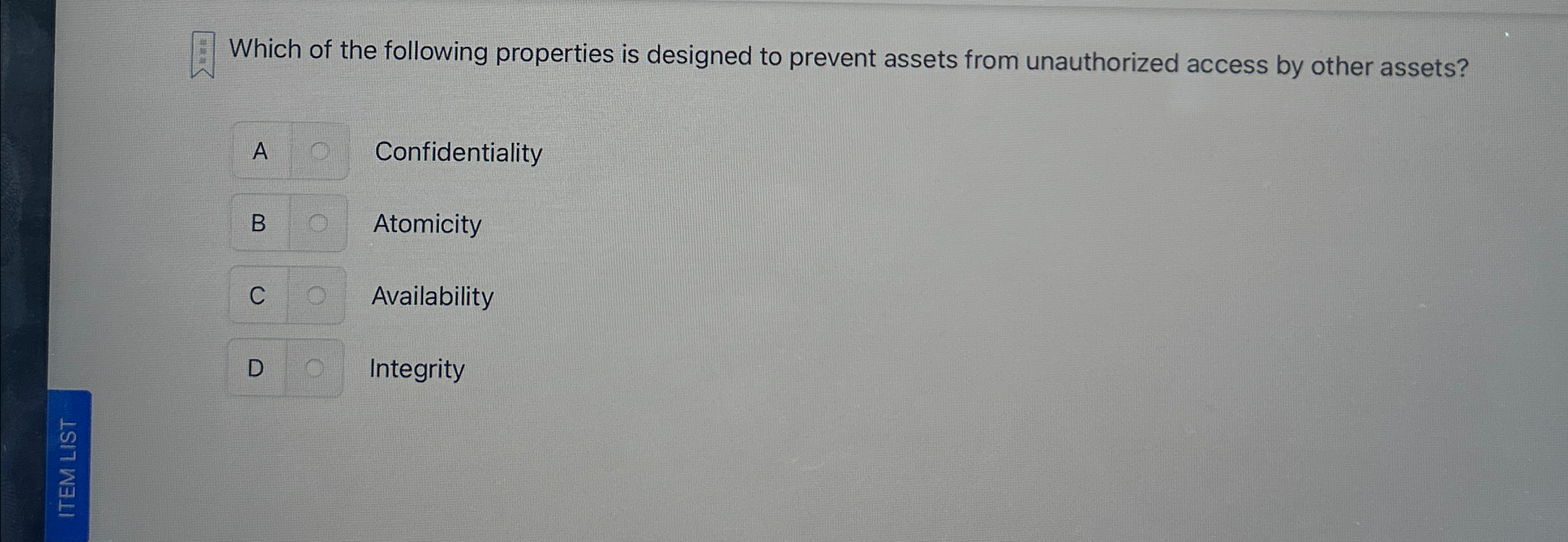 Which of the following properties is designed to