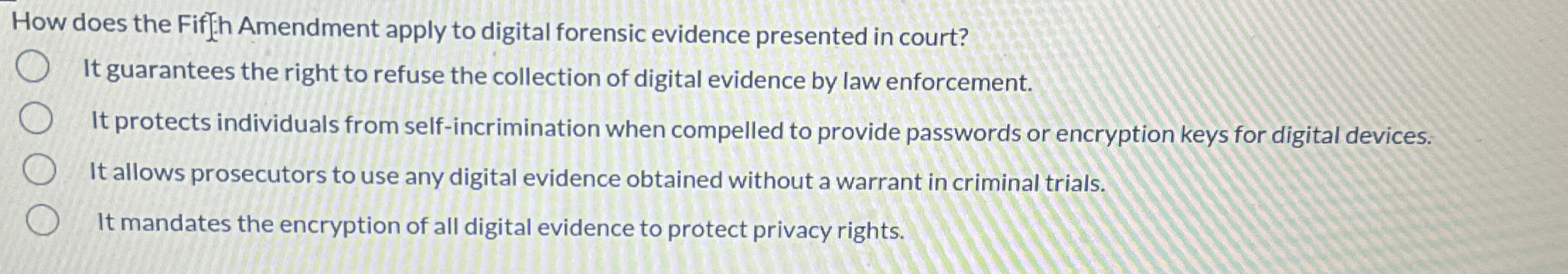 How does the Fiff:h Amendment apply to digital