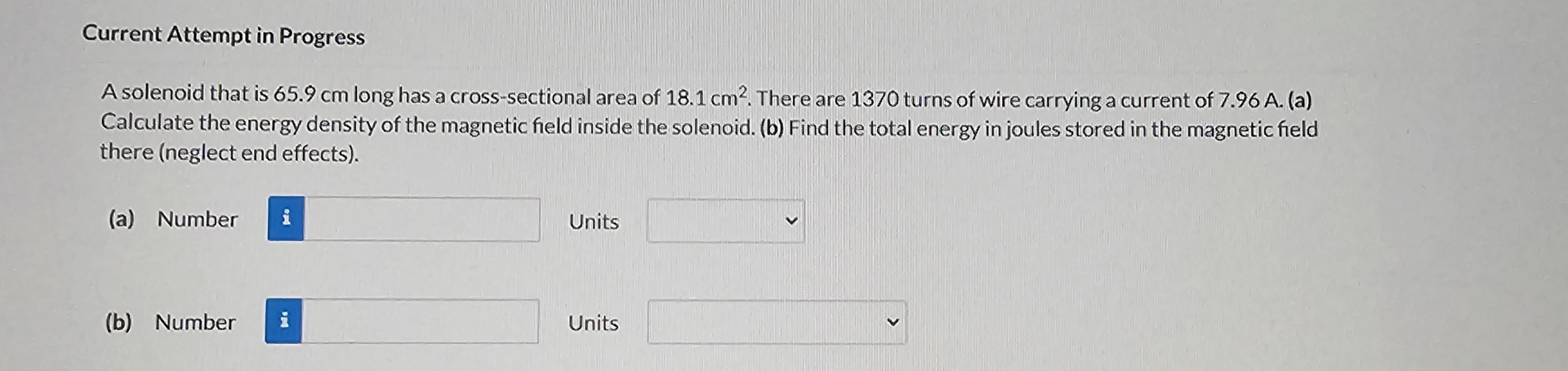 Current Attempt in Progress A solenoid that is 6