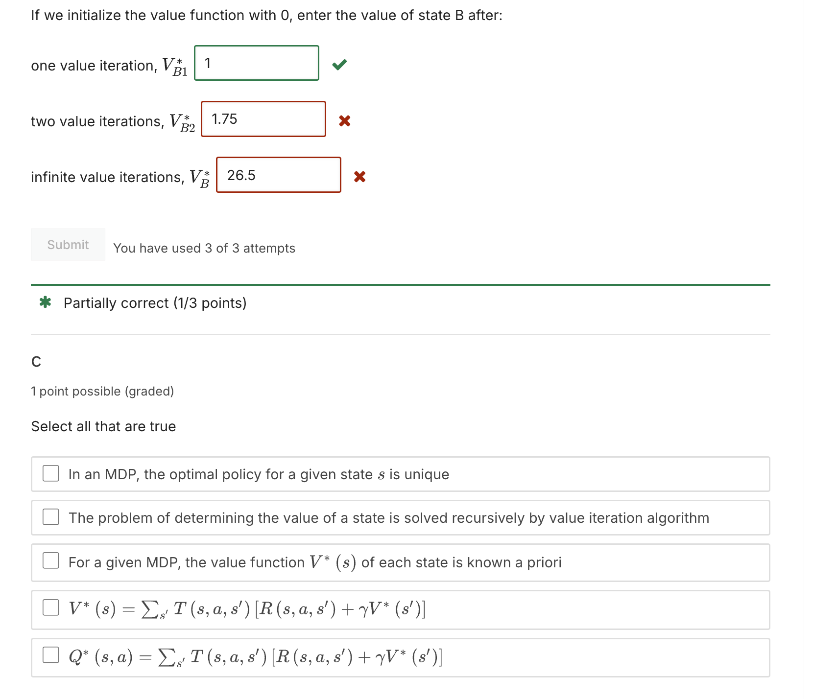 If we initialize the value function with 0 ,