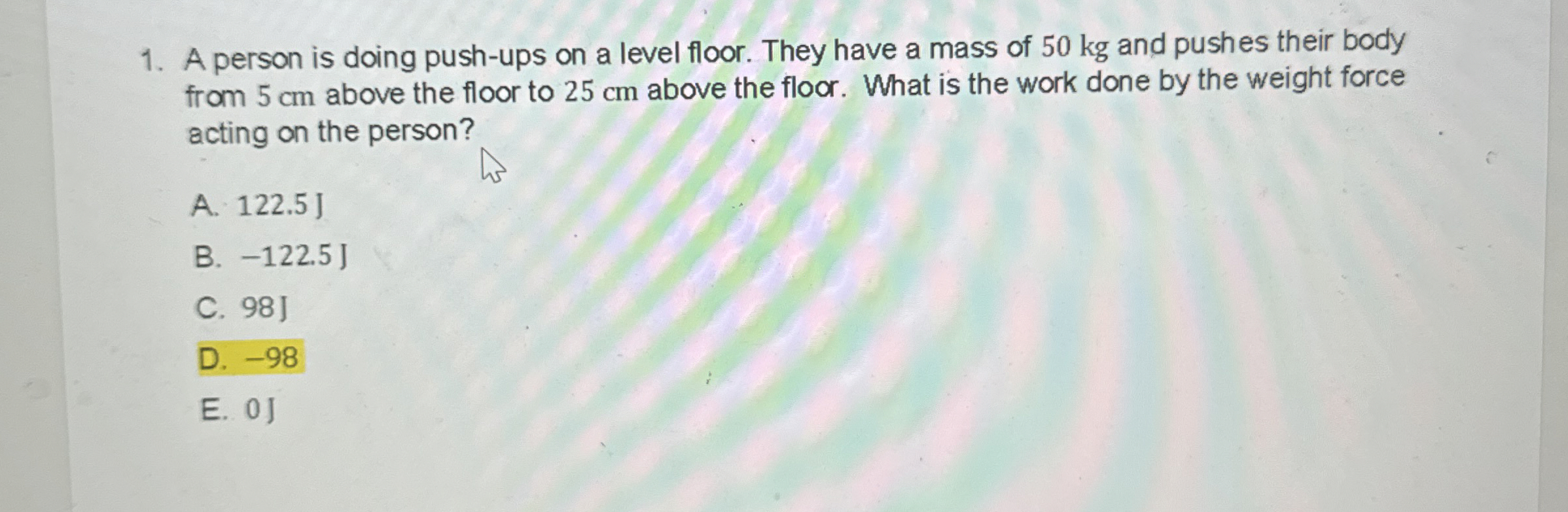 A person is doing push - ups on a level floor.