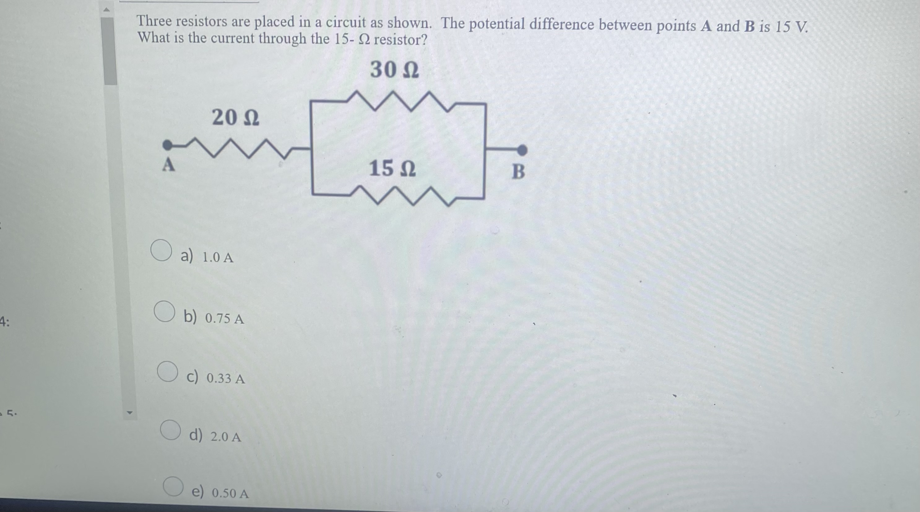 Three resistors are placed in a circuit as shown.