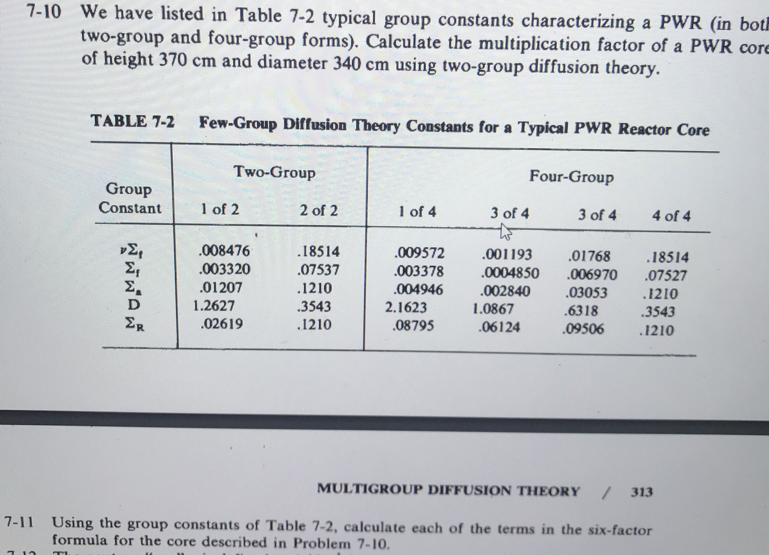 7 - 1 0 We have listed in Table 7 - 2 typical