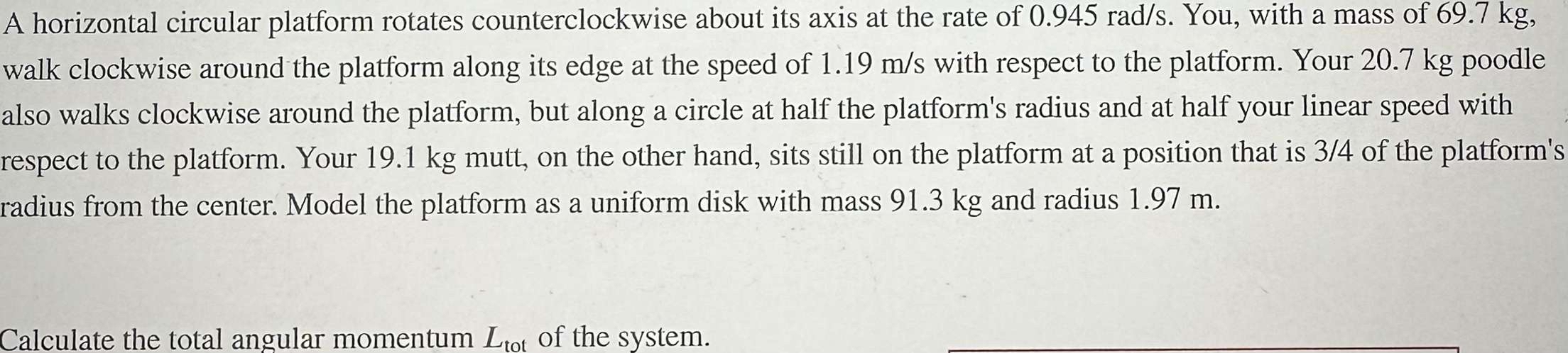 A horizontal circular platform rotates