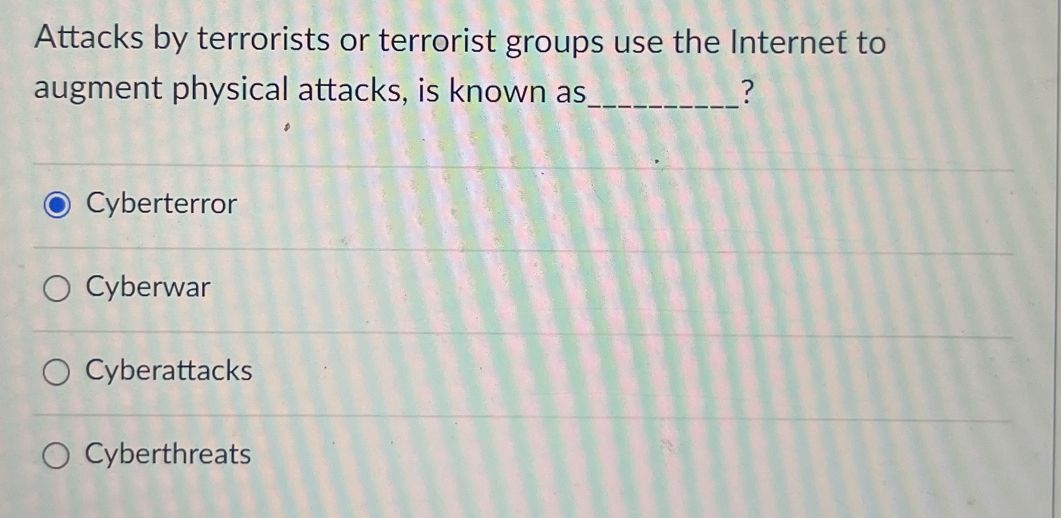 Attacks by terrorists or terrorist groups use the