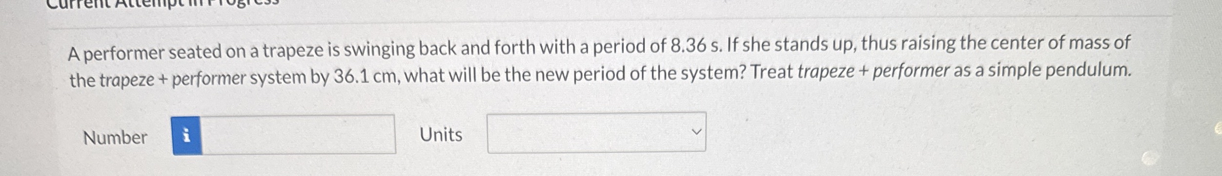 A performer seated on a trapeze is swinging back