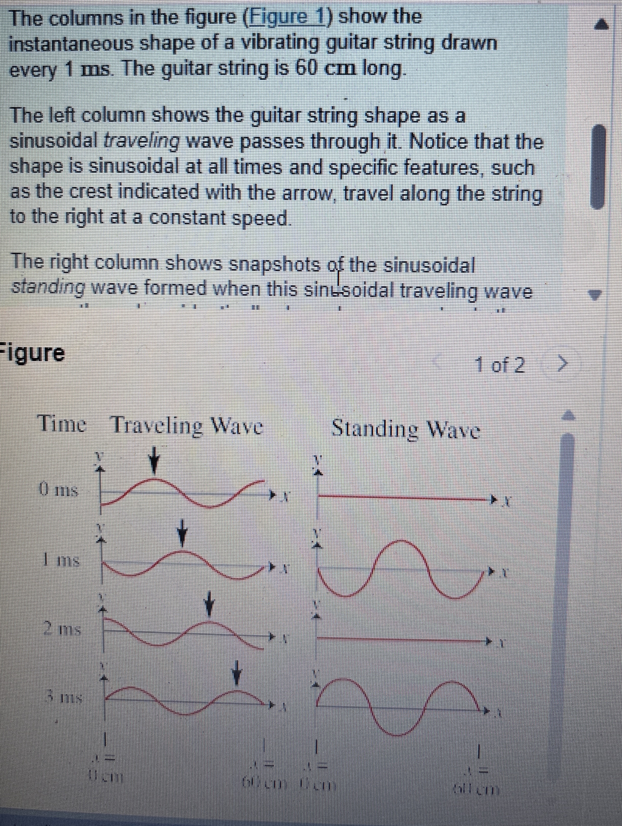 What is the wavelength of standing wave on guitar