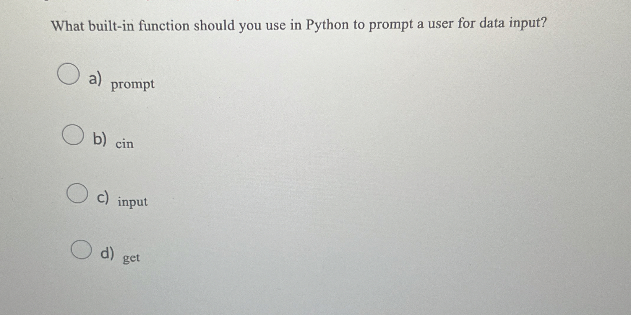 What built - in function should you use in Python