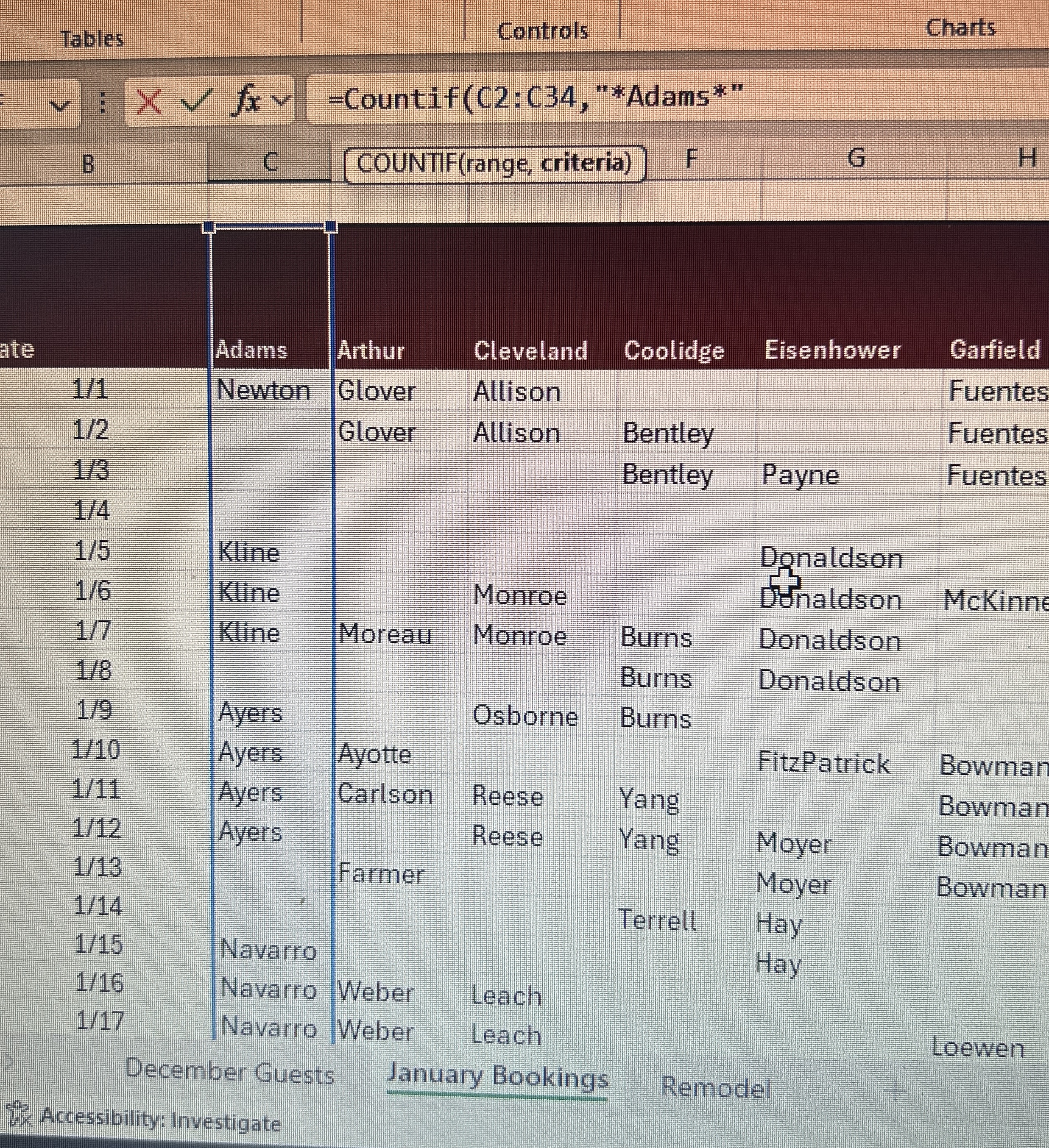How to solve 1 . 8 On the January Bookings