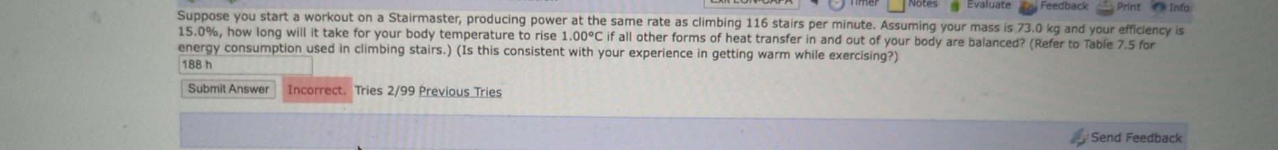 1 5 . 0 % , how long will it take for your body