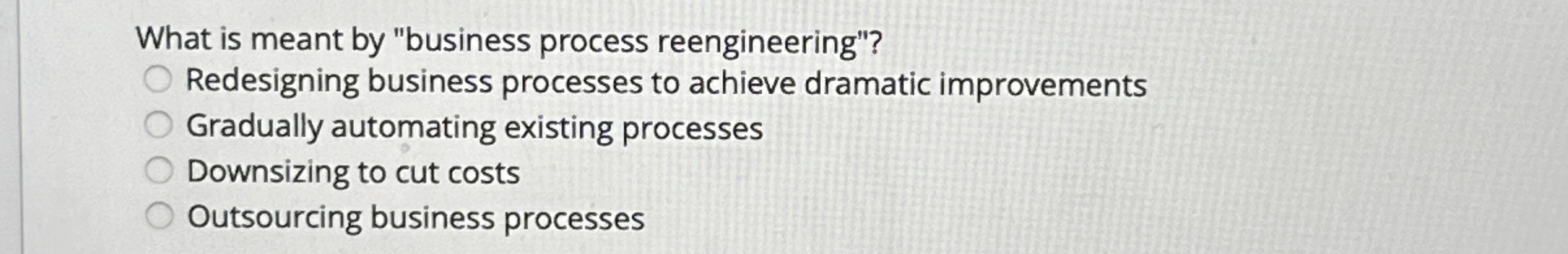 What is meant by "business process