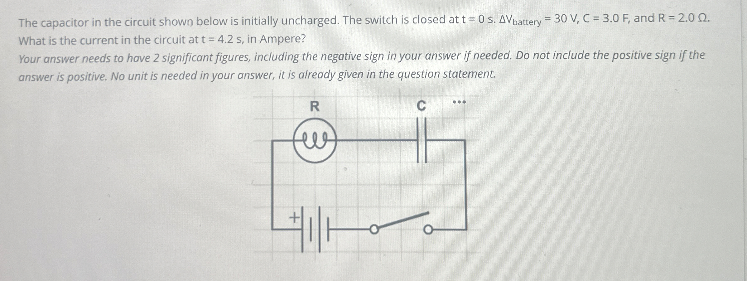 The capacitor in the circuit shown below is