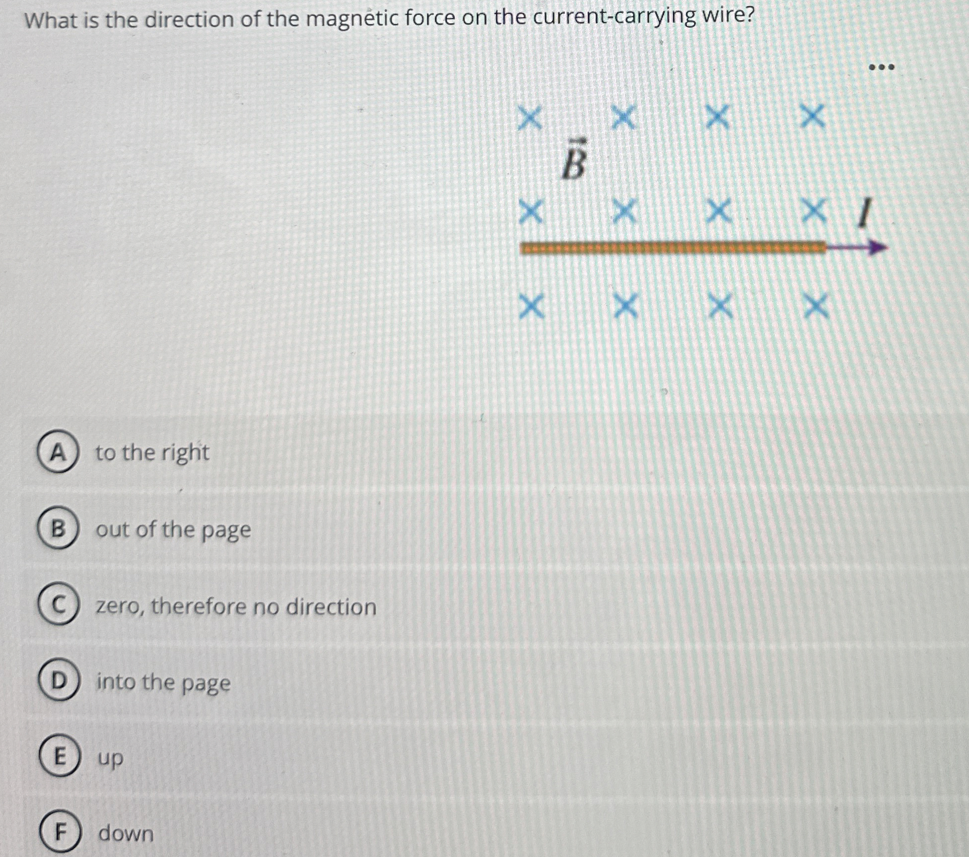 What is the direction of the magnetic force on