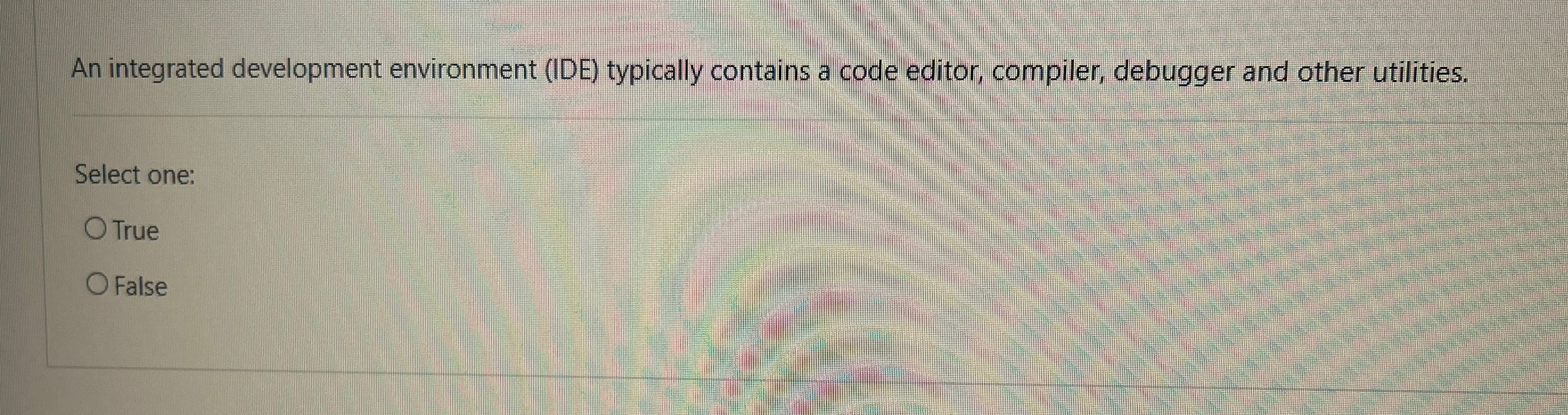 An integrated development environment ( IDE )