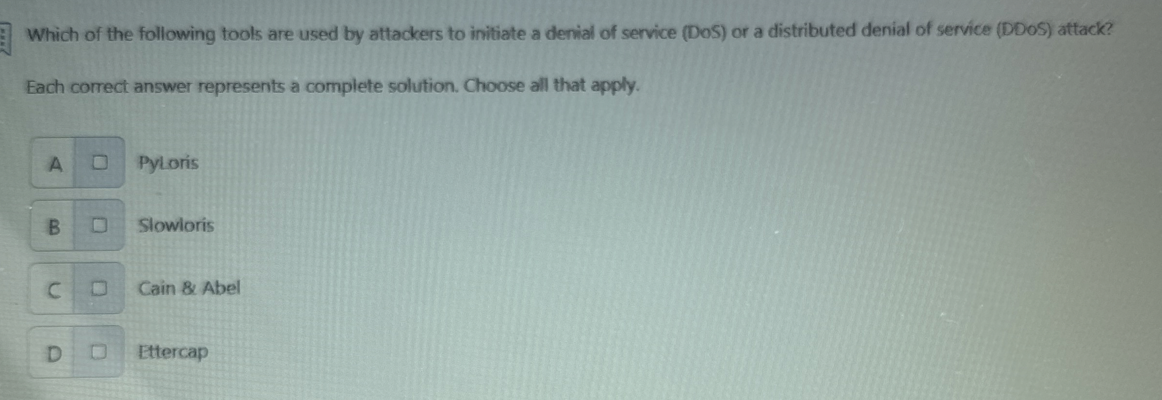 Which of the following tools are used by