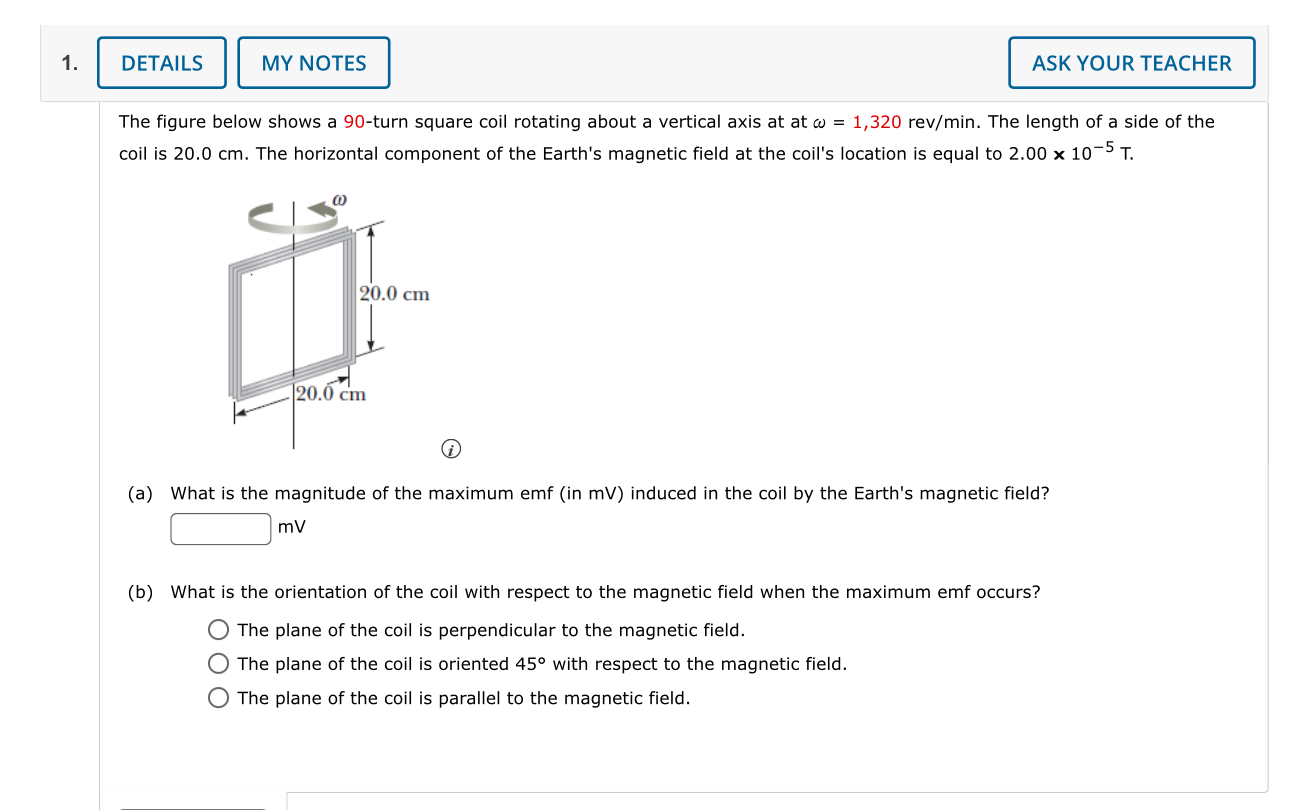The figure below shows a 9 0 - turn square coil