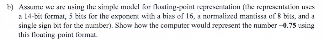 b ) Assume we are using the simple model for