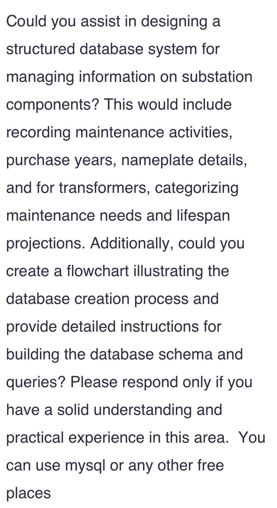 Could you assist in designing a structured