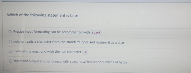 Which of the following statement is false Precise