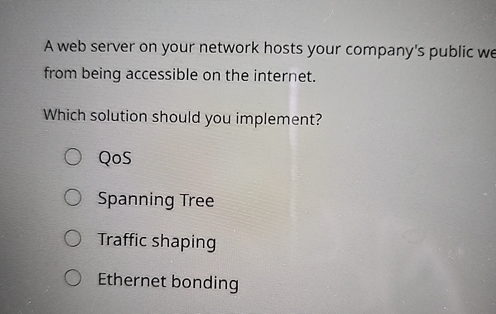 A web server on your network hosts your company's