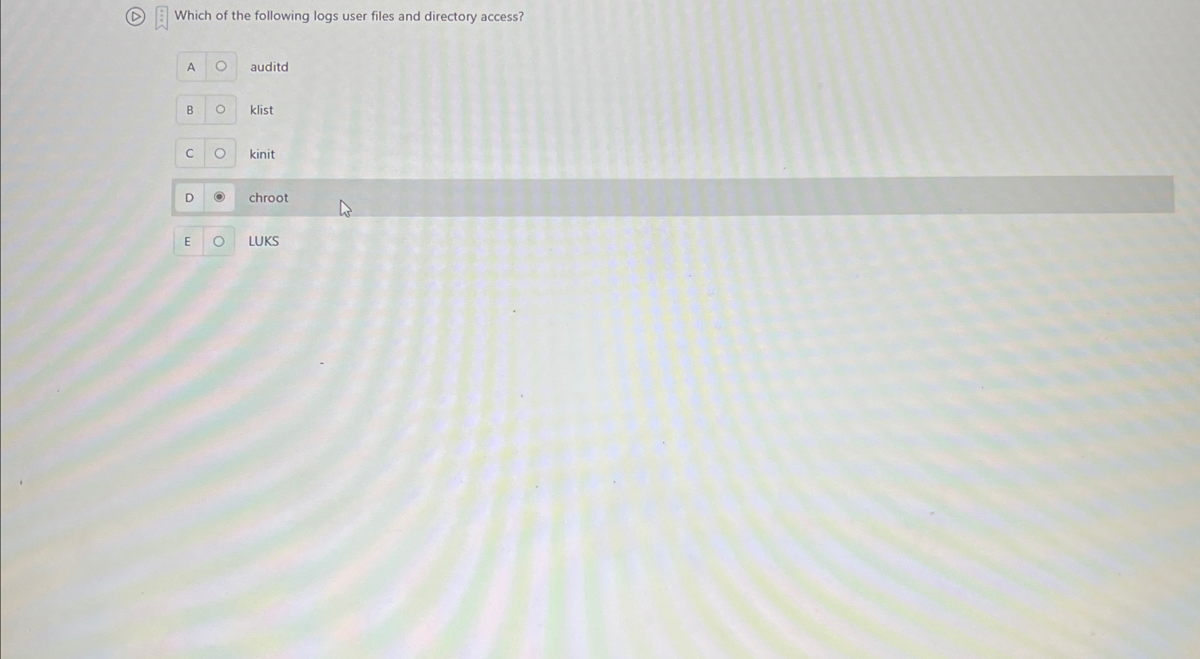 Which of the following logs user files and