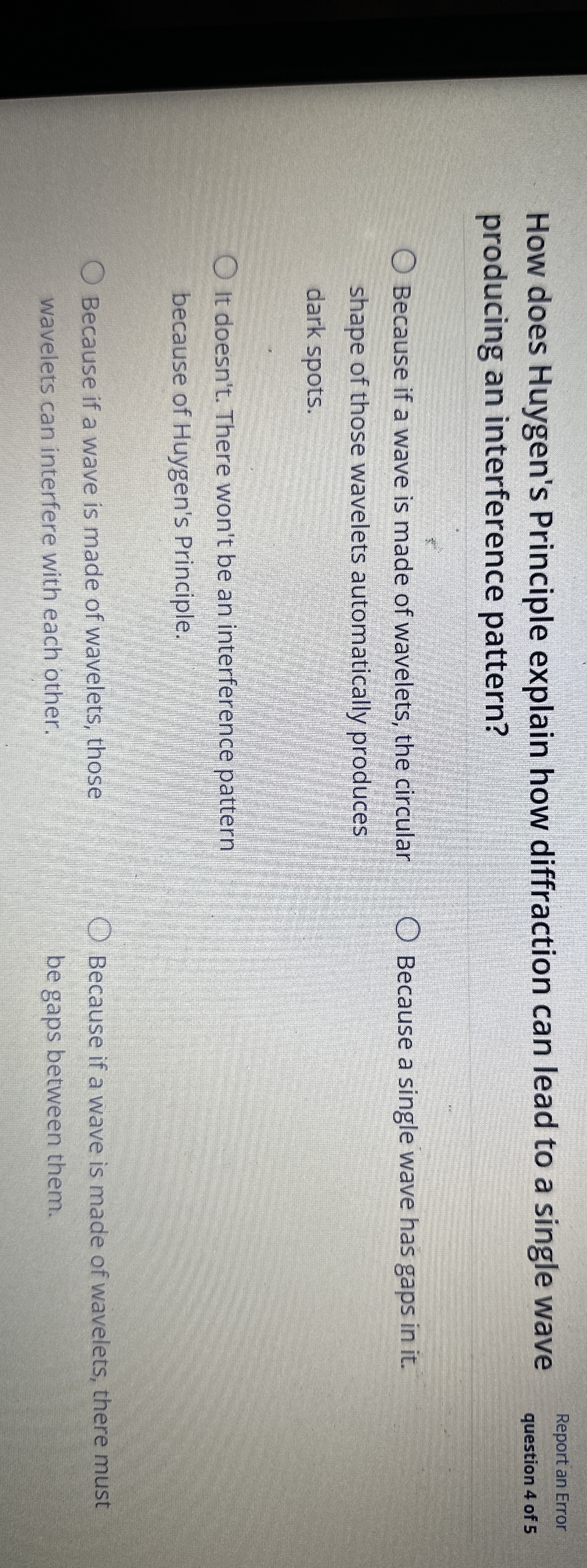 How does Huygen's Principle explain how