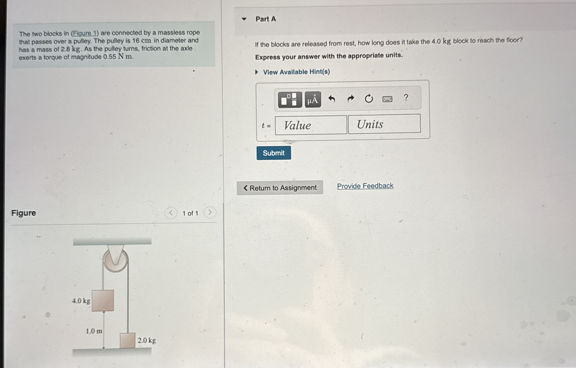 The two blocks in ( Figure 1 ) are connected by a