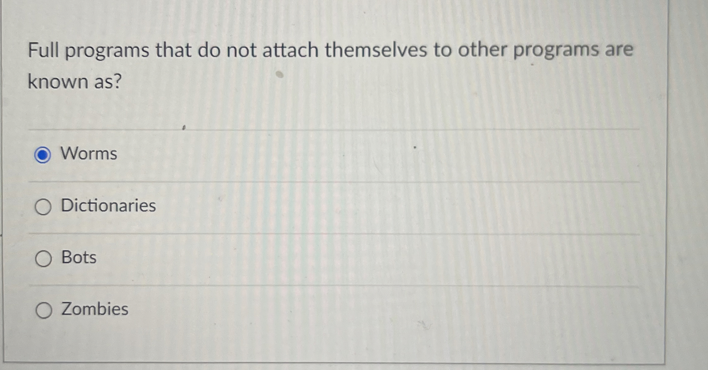 Full programs that do not attach themselves to