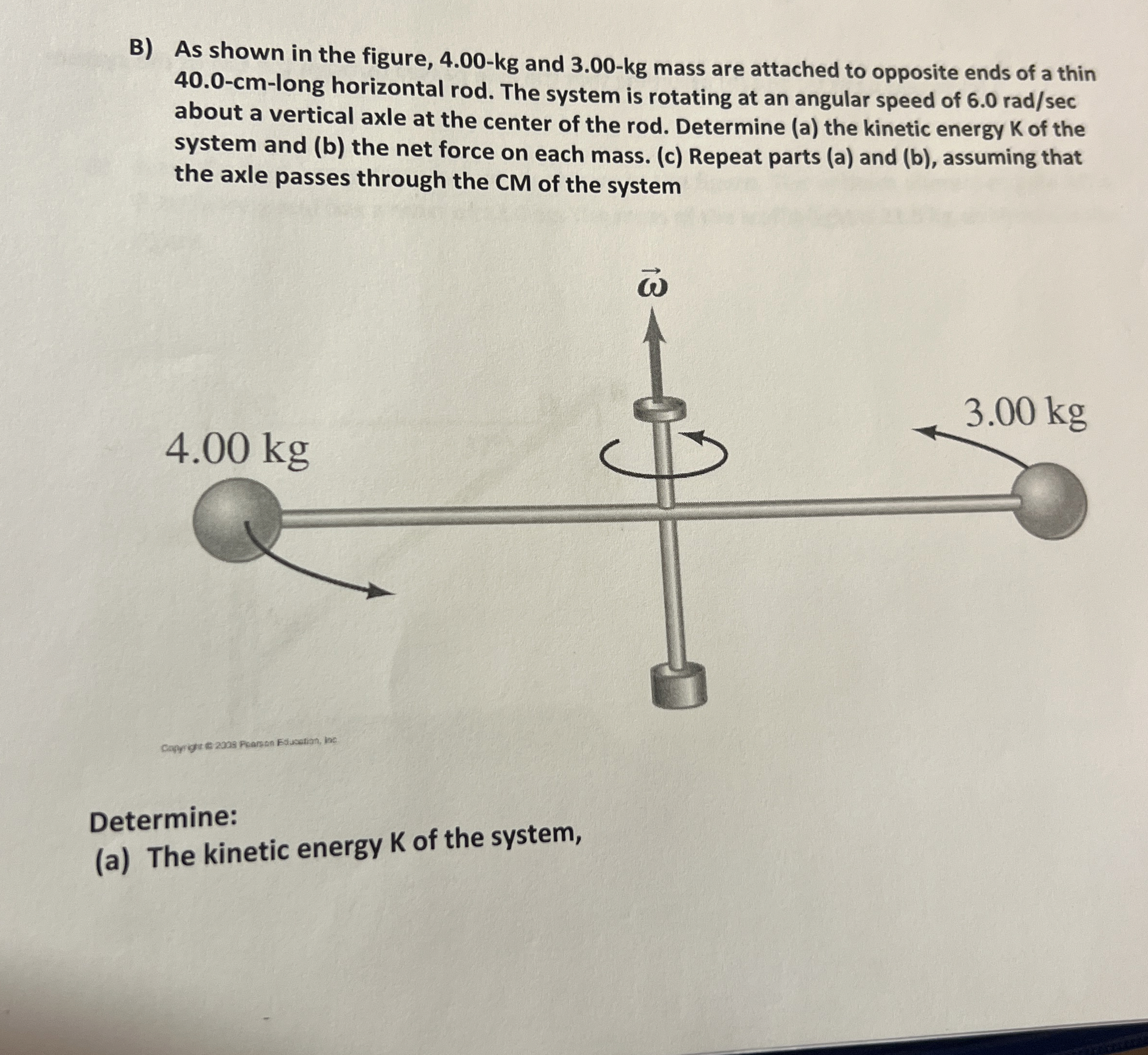 B ) As shown in the figure, 4 . 0 0 - kg and 3 .