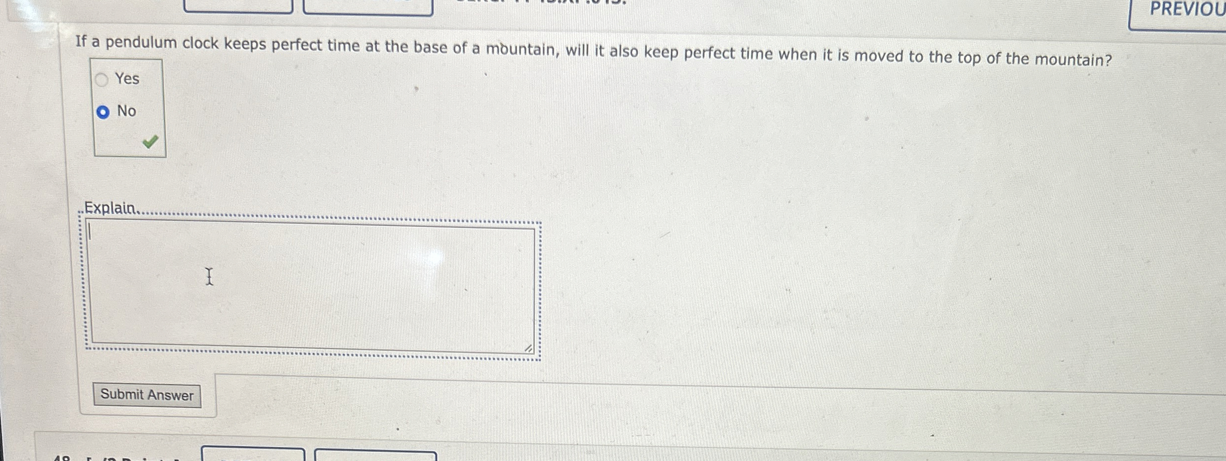 If a pendulum clock keeps perfect time at the