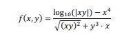 I ' m attemting to implement this equation as a