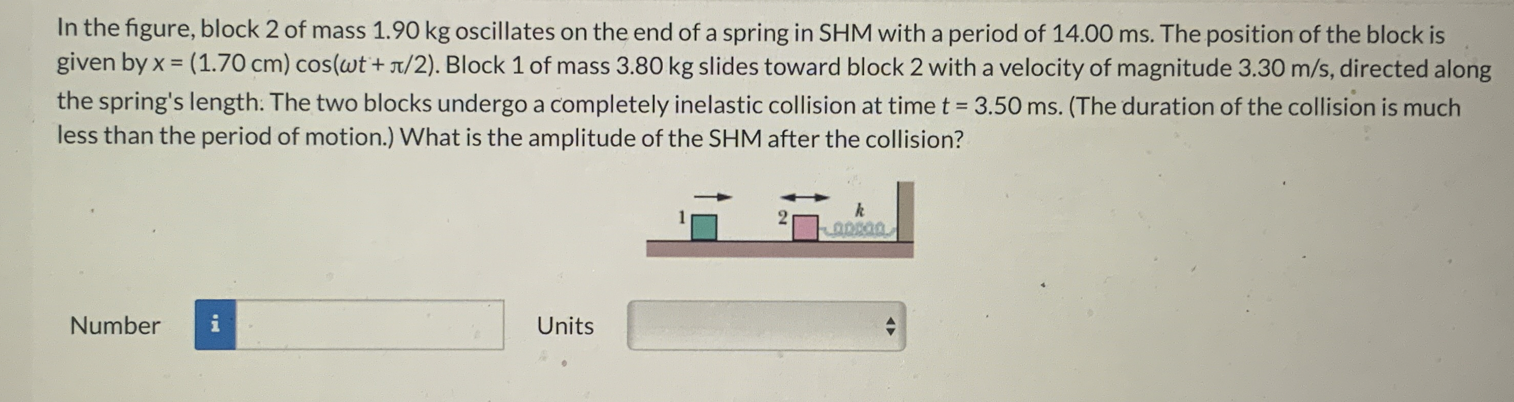 In the figure, block 2 of mass 1 . 9 0 kg