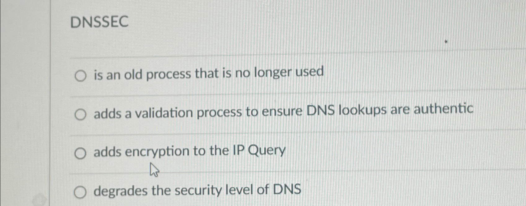 DNSSEC is an old process that is no longer used