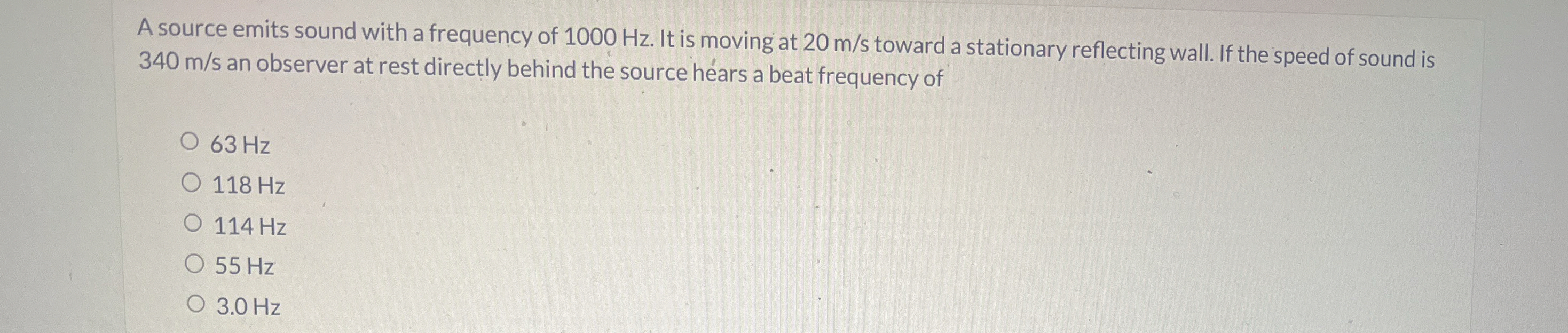A source emits sound with a frequency of 1 0 0 0