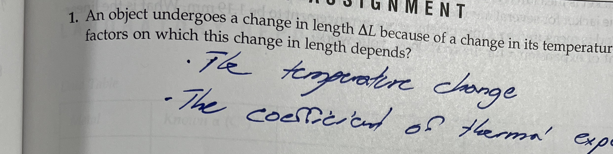 An object undergoes a change in length L because