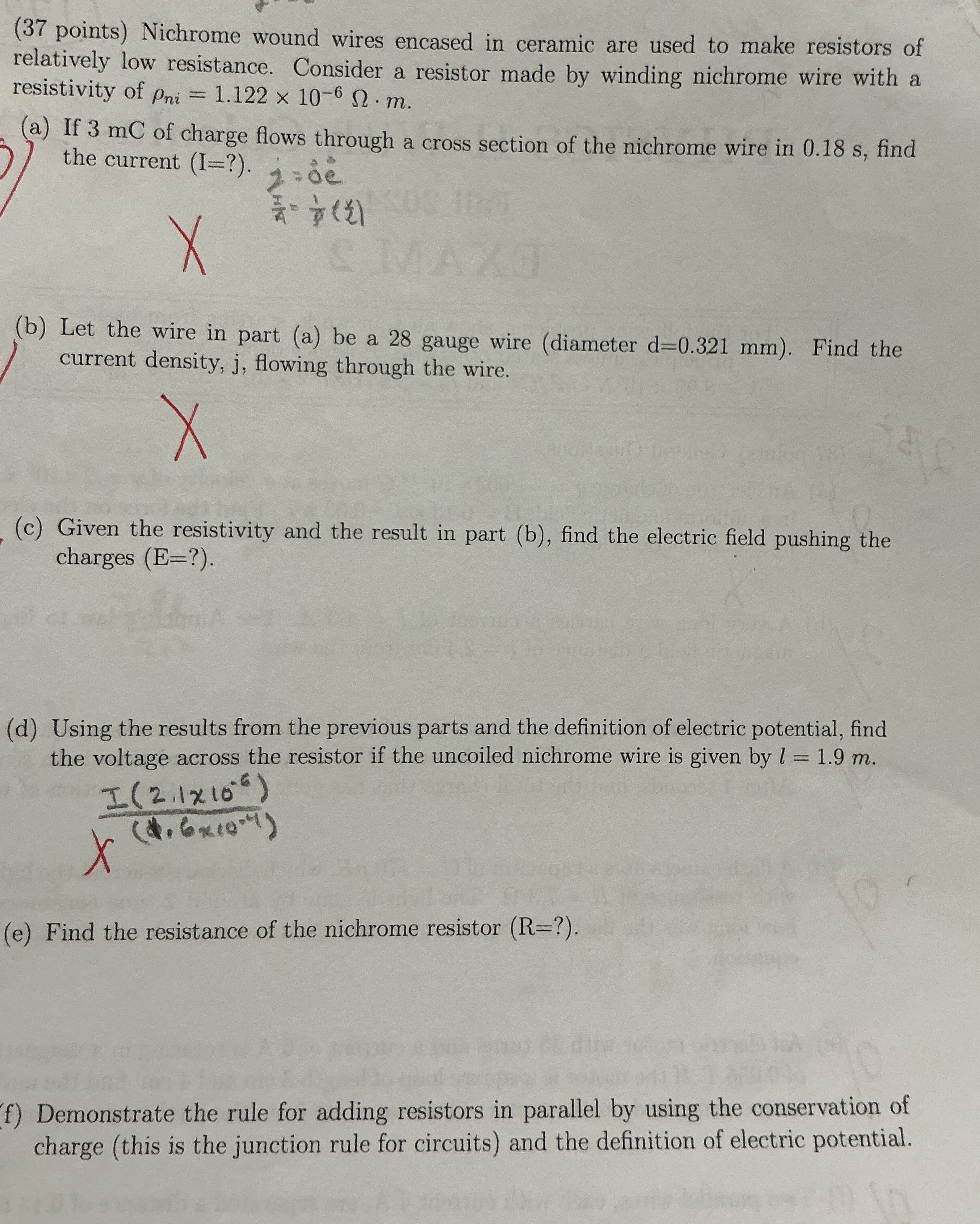 ( 3 7 points ) Nichrome wound wires encased in