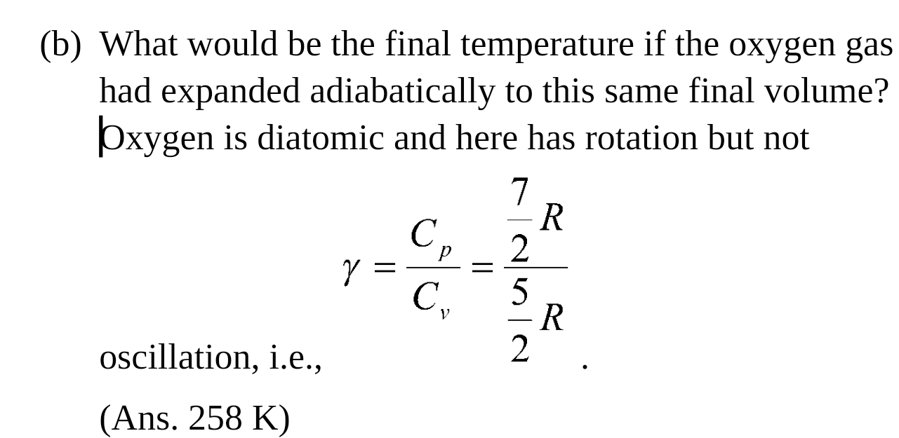 ( b ) What would be the final temperature if the